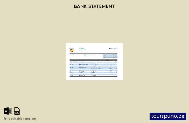 listo para imprimir plantilla de versión excel del extracto bancario de Rumania 